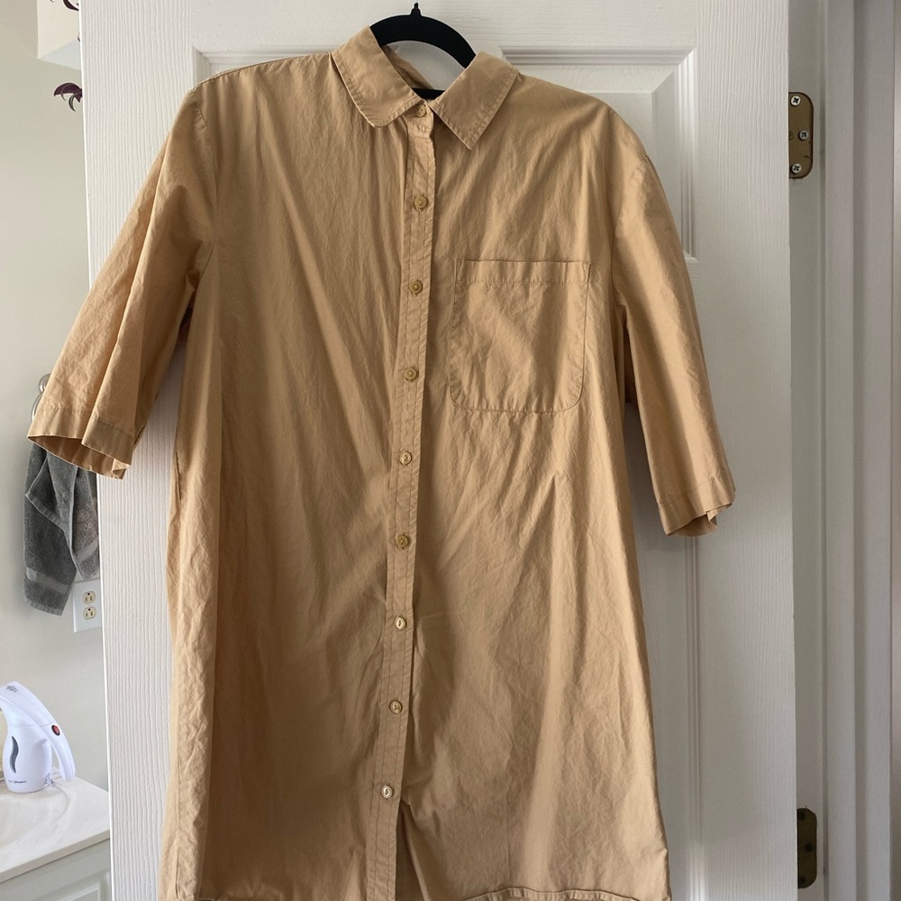 Tan The Drop Shirt Dress